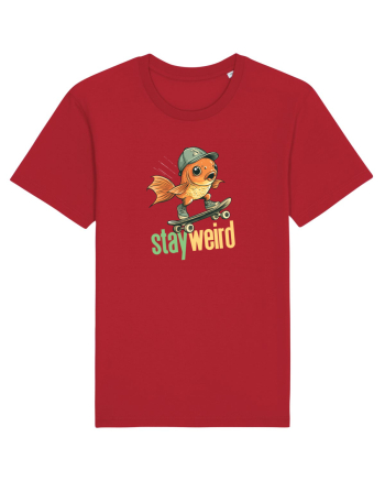 STAY WEIRD - Peste - skateboard Red
