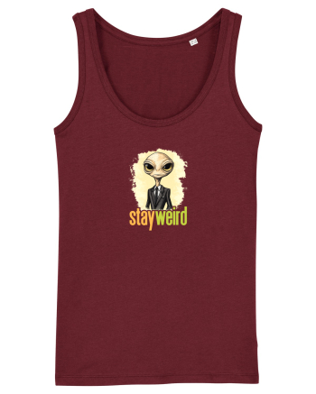 STAY WEIRD - Extraterestru - costum & cravata Burgundy