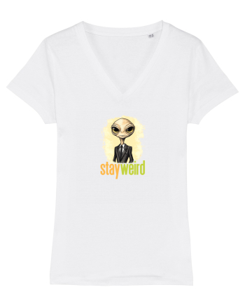 STAY WEIRD - Extraterestru - costum & cravata White