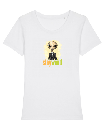 STAY WEIRD - Extraterestru - costum & cravata White