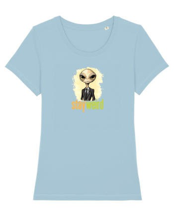 STAY WEIRD - Extraterestru - costum & cravata Sky Blue