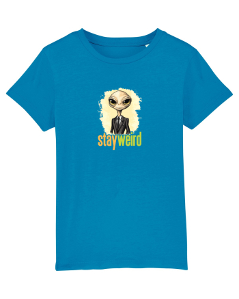 STAY WEIRD - Extraterestru - costum & cravata Azur