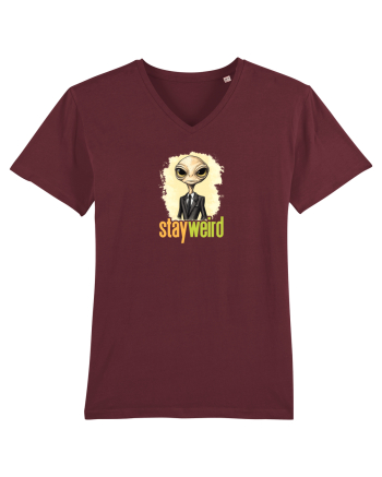 STAY WEIRD - Extraterestru - costum & cravata Burgundy