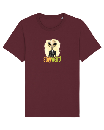 STAY WEIRD - Extraterestru - costum & cravata Burgundy