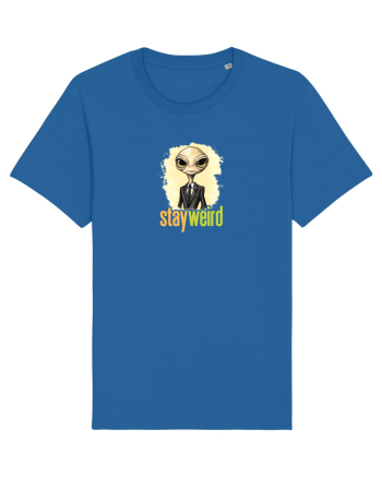 STAY WEIRD - Extraterestru - costum & cravata Royal Blue
