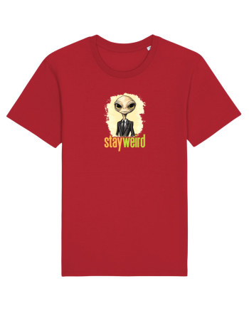 STAY WEIRD - Extraterestru - costum & cravata Red