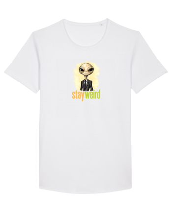 STAY WEIRD - Extraterestru - costum & cravata White