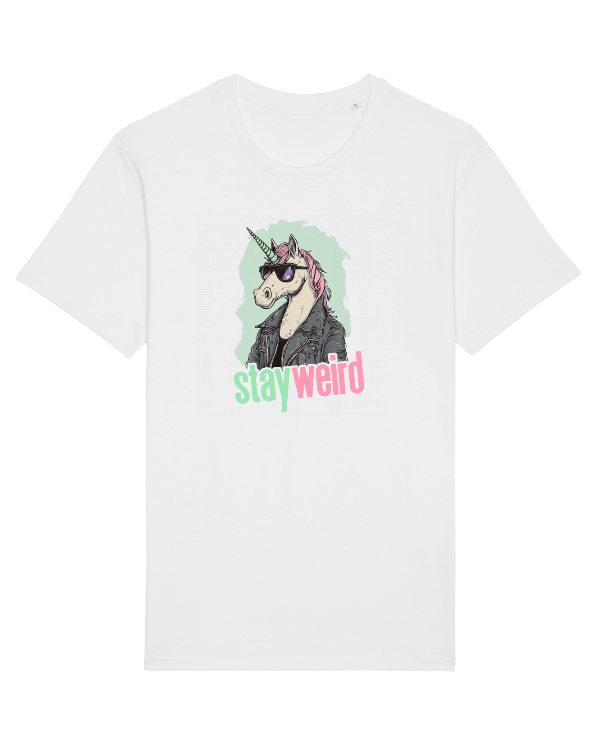 Tricou mânecă scurtă Unisex Rocker White