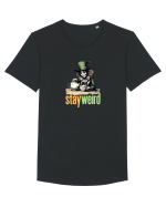 STAY WEIRD - Palarierul cel nebun - Alice Tricou mânecă scurtă guler larg Bărbat Skater