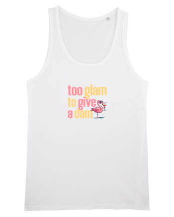TOO GLAM TO GIVE A DAM Flamingo White