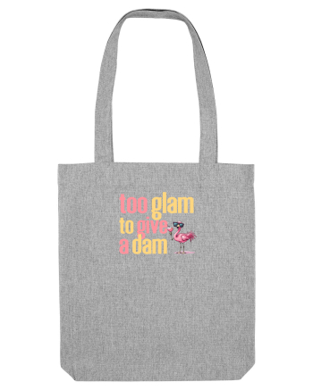 TOO GLAM TO GIVE A DAM Flamingo 2 Heather Grey