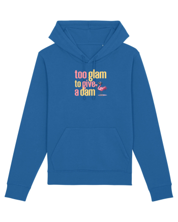 TOO GLAM TO GIVE A DAM Flamingo 2 Royal Blue
