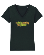 I`M SILENTLY CORRECTING YOUR GRAMMAR Tricou mânecă scurtă guler V Damă Evoker