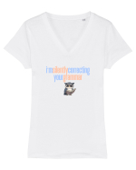 I`M SILENTLY CORRECTING YOUR GRAMMAR 2 Tricou mânecă scurtă guler V Damă Evoker