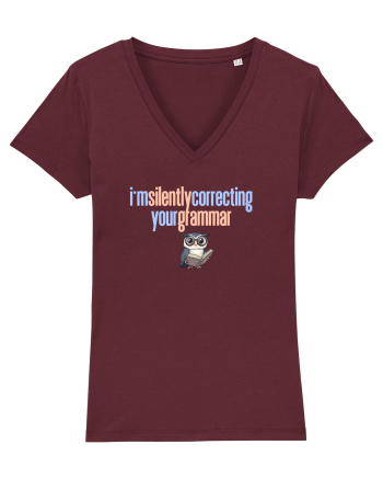 I`M SILENTLY CORRECTING YOUR GRAMMAR 2 Burgundy