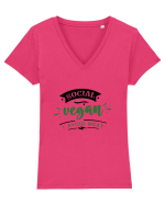 Social Vegan Tricou mânecă scurtă guler V Damă Evoker