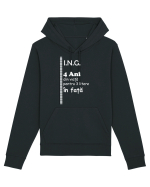 Inginer 4 ani din viață pentru 3 litere în față Hanorac Unisex Drummer