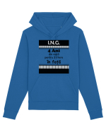 Inginer 4 ani din viață pentru 3 litere în față Hanorac Unisex Drummer