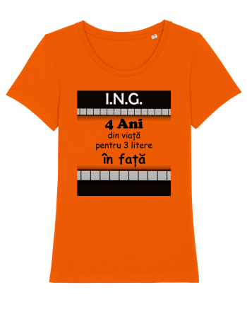 Inginer 4 ani din viață pentru 3 litere în față Bright Orange