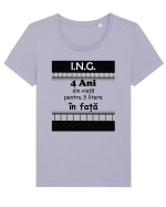 Inginer 4 ani din viață pentru 3 litere în față Tricou mânecă scurtă guler larg fitted Damă Expresser