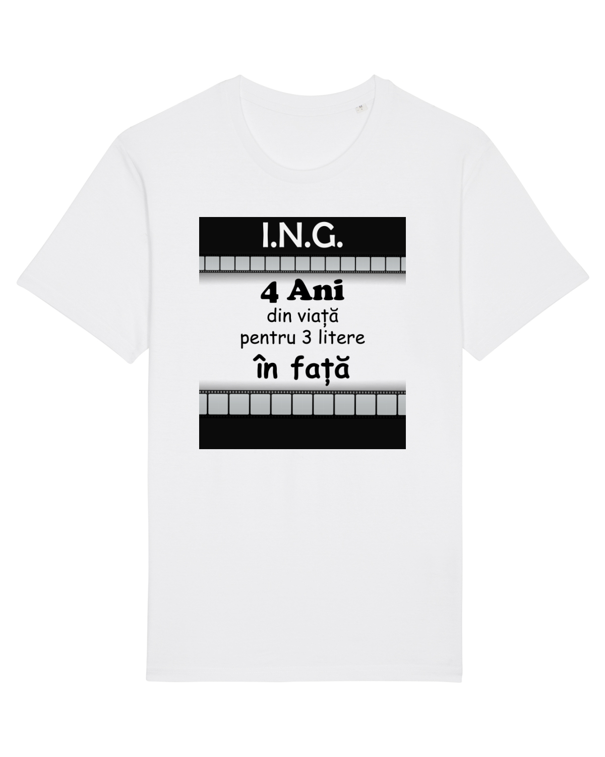 Tricou mânecă scurtă Unisex Rocker White
