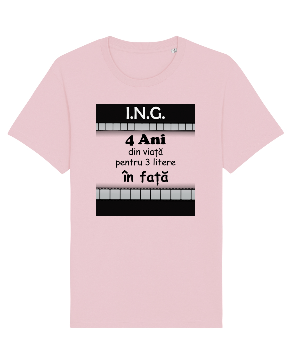 Tricou mânecă scurtă Unisex Rocker Cotton Pink
