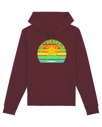 Summer Beach Sunset Burgundy