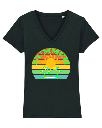 Summer Beach Sunset Black