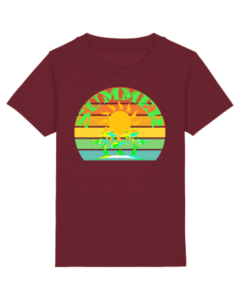 Summer Beach Sunset Burgundy