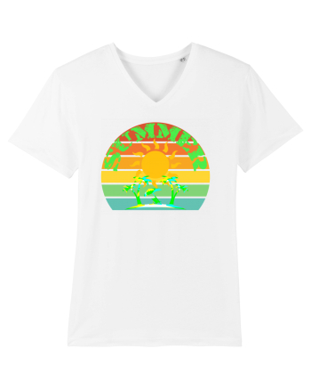 Summer Beach Sunset White