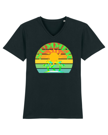 Summer Beach Sunset Black