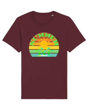 Summer Beach Sunset Burgundy