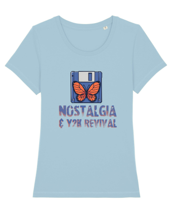 Y2K Throwback Tee Sky Blue