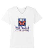 Y2K Throwback Tee Tricou mânecă scurtă guler V Bărbat Presenter