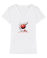 ESENTELE TARI SE TIN IN STICLUTE MICI - BOMBA Tricou mânecă scurtă guler V Damă Evoker