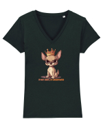 I`M NOT SHORT, I`M CONCENTRATED - CHIHUAHUA 3 Tricou mânecă scurtă guler V Damă Evoker