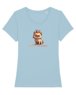 NU SUNT SCUND, SUNT CONCENTRAT - POMERANIAN Tricou mânecă scurtă guler larg fitted Damă Expresser