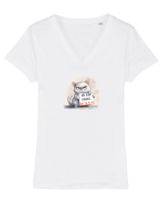 NU SUNT TIMIDA... NU TE PLAC - PISOI 2 Tricou mânecă scurtă guler V Damă Evoker