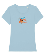 NOT SHY, I JUST DON`T LIKE YOU - PESTE Tricou mânecă scurtă guler larg fitted Damă Expresser