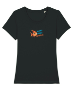 NU SUNT TIMIDA... NU TE PLAC - PESTE Tricou mânecă scurtă guler larg fitted Damă Expresser