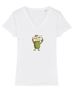 NU SUNT TIMID, NU TE PLAC - CACTUS  Tricou mânecă scurtă guler V Damă Evoker