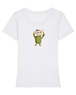 NU SUNT TIMID, NU TE PLAC - CACTUS  Tricou mânecă scurtă guler larg fitted Damă Expresser