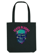 Death Blooms – Stay Wild Neon Skull Sacoșă textilă