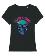 Death Blooms – Stay Wild Neon Skull Tricou mânecă scurtă guler larg fitted Damă Expresser