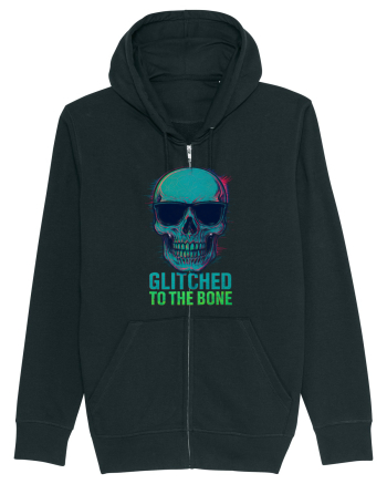 Glitched to the Bone Skull Black