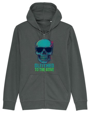 Glitched to the Bone Skull Anthracite