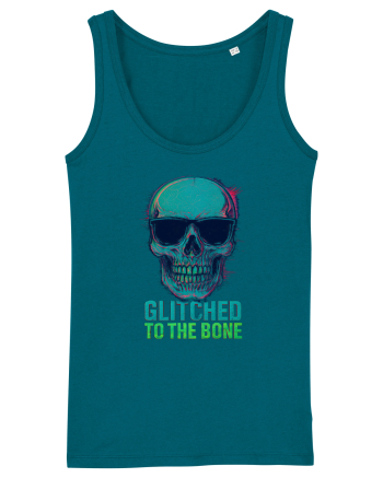 Glitched to the Bone Skull Ocean Depth