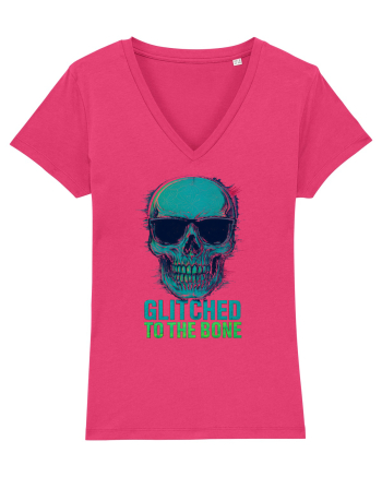 Glitched to the Bone Skull Raspberry