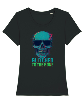 Glitched to the Bone Skull Black