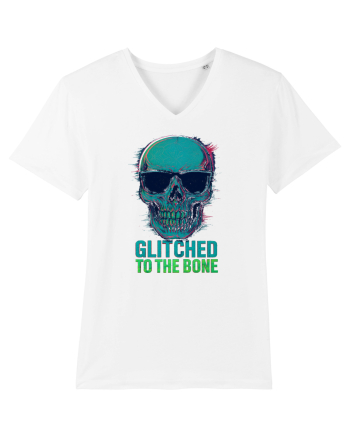 Glitched to the Bone Skull White